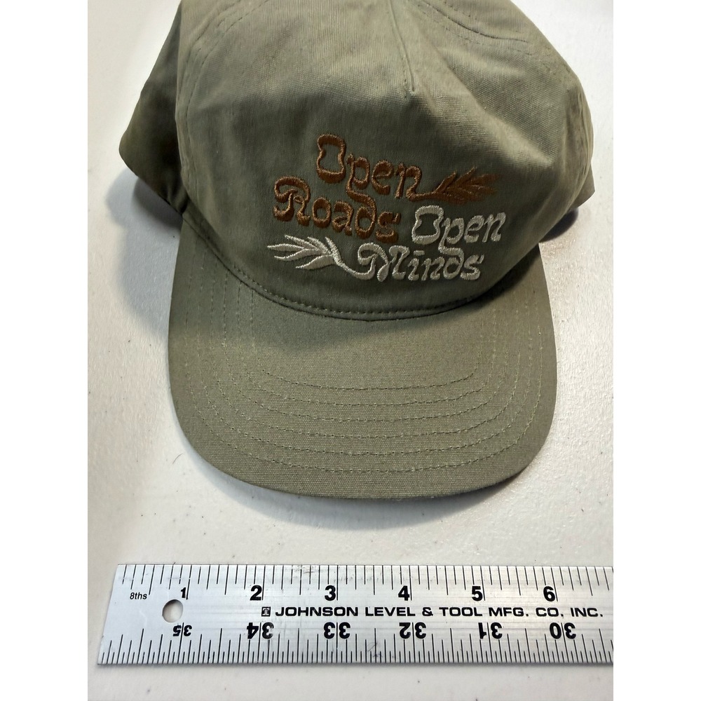 Roark Open Roads Open Minds Snapback Hat Olive‎ Green Embroidered Sample Cap